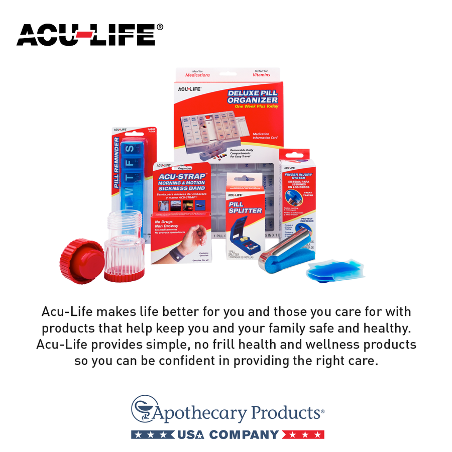 Acu-Life® 7 Day Pill and Vitamin Organizer with Removable Daily Pillbox (Large)