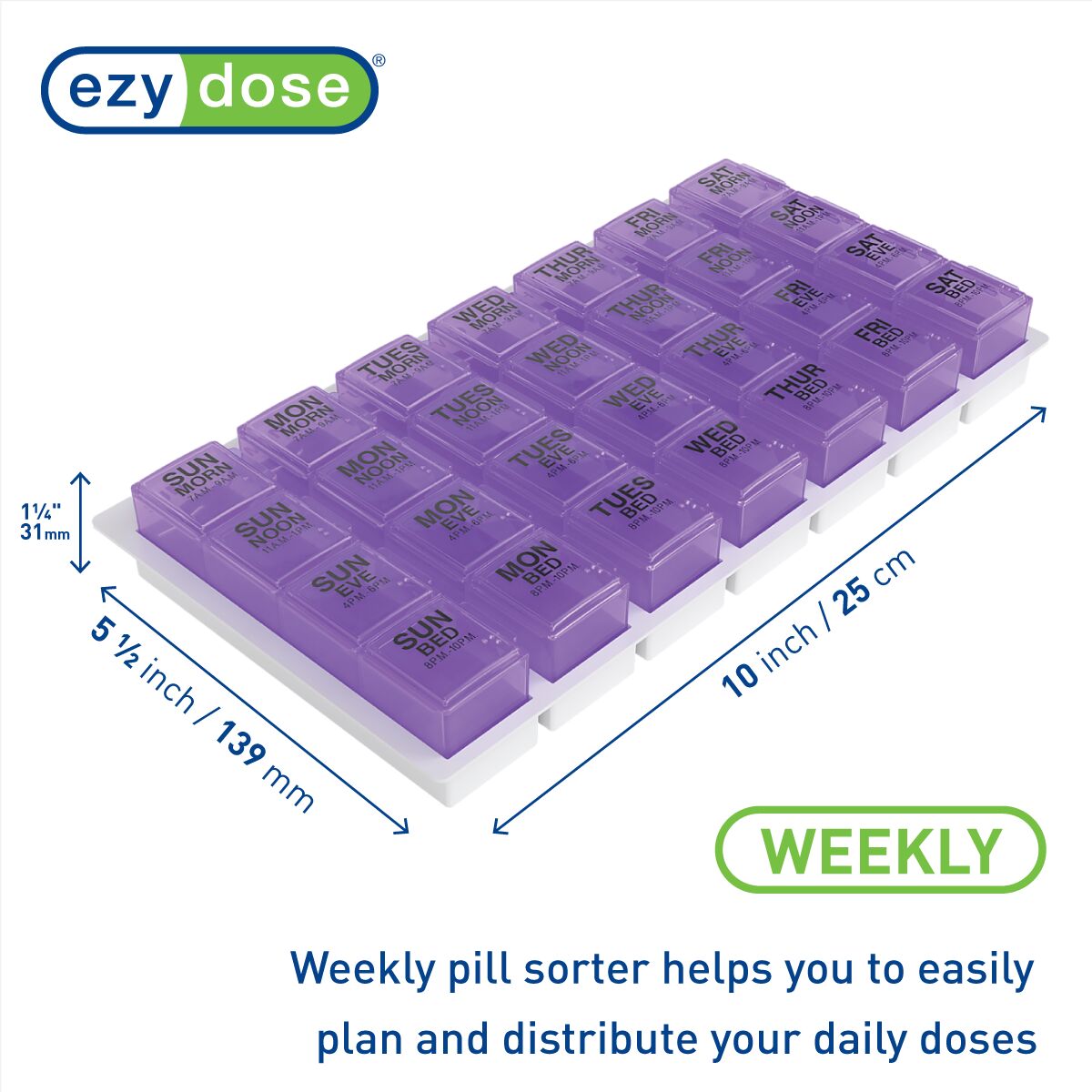 Ezy-Dose Medication Organizer, Weekly