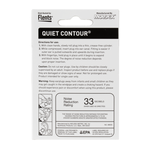Quiet Contour® Ear Plugs directions