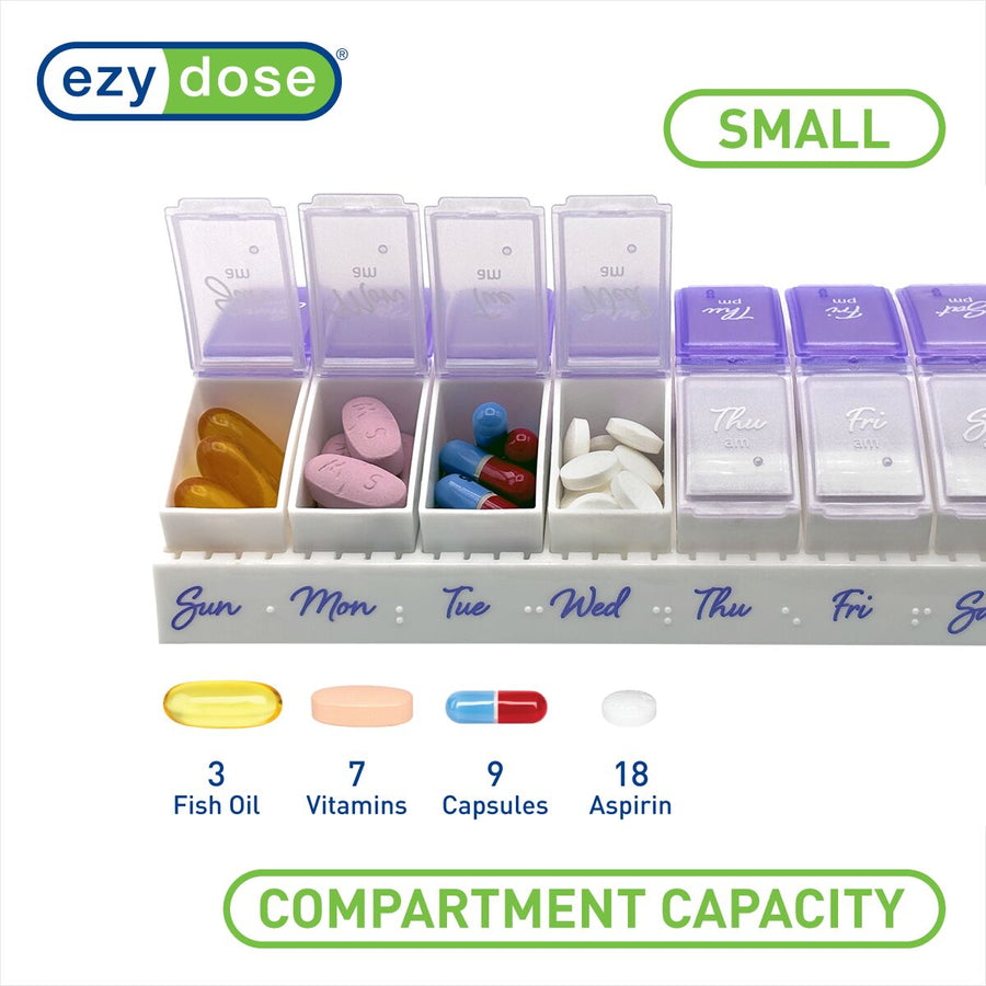Ezy Dose® Weekly AM/PM Travel Pill Planner (Small)