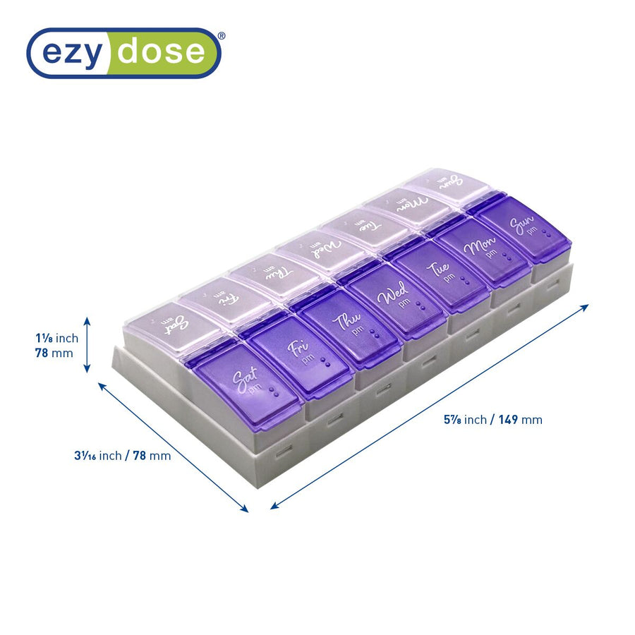 Ezy Dose® Weekly AM/PM Travel Pill Planner (Small)