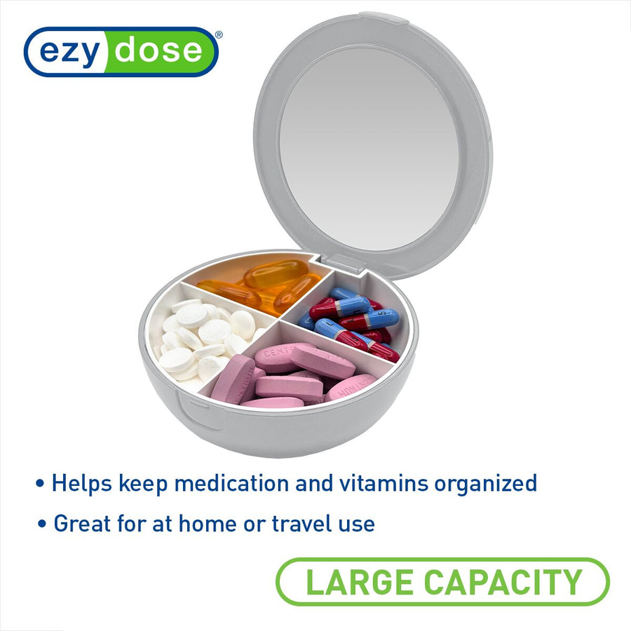 Ezy Dose® Travel Pill Organizer with Mirror