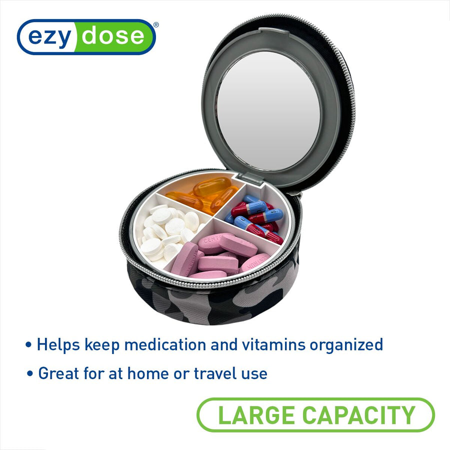 Ezy Dose® Travel Pill Organizer with Zipper Case