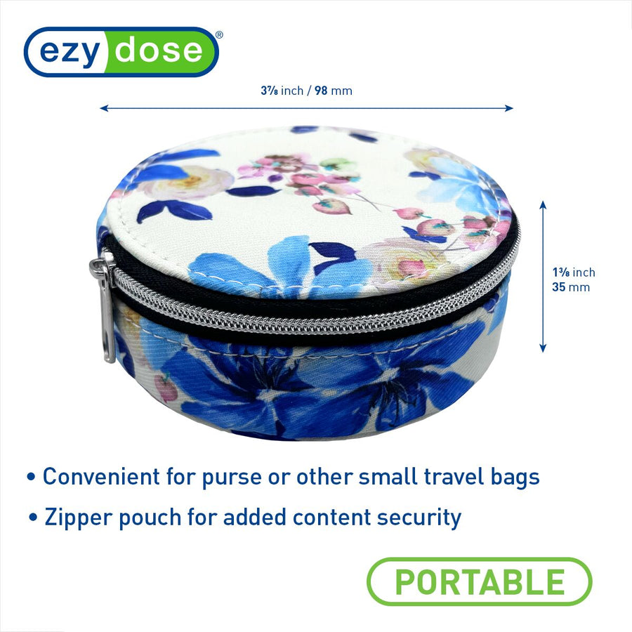 Ezy Dose® Travel Pill Organizer with Zipper Case