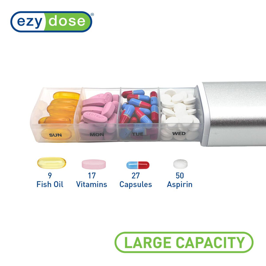 Ezy Dose® Sliding Aluminum Pill Organizer