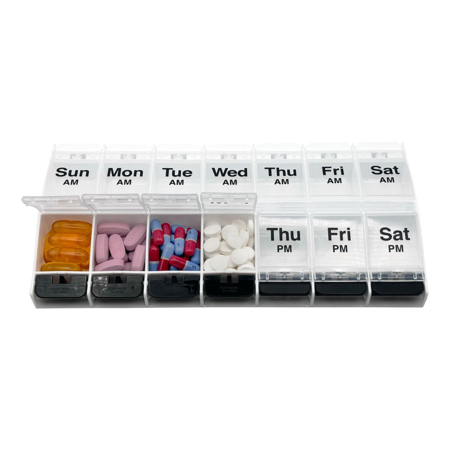 Ezy Dose® Push Button Weekly AM/PM Pill Planner (XL)