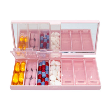 Equadose® Mirrored Travel Pill Case