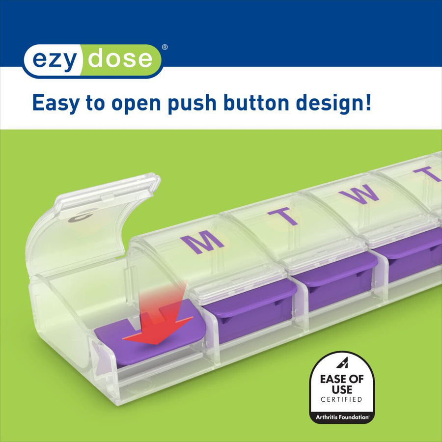 Ezy Dose® Weekly 2x/Day Pill Planner, Rainbow