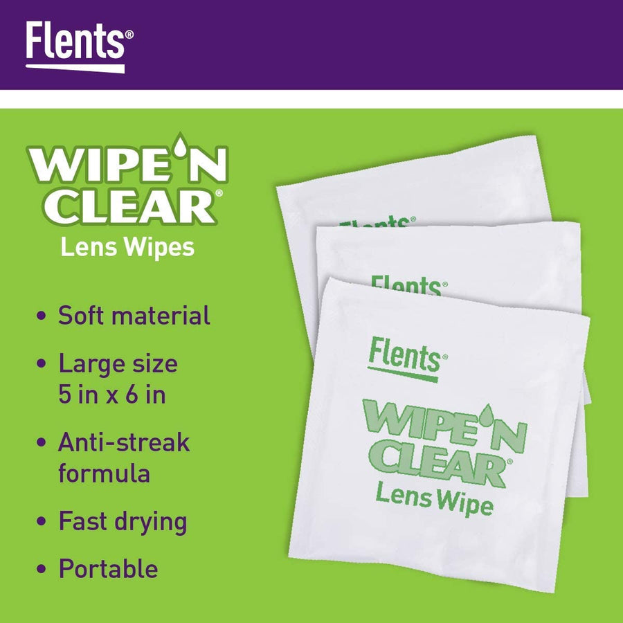 Features of Flents® Wipe 'n Clear® Lens Cleaning Wipes