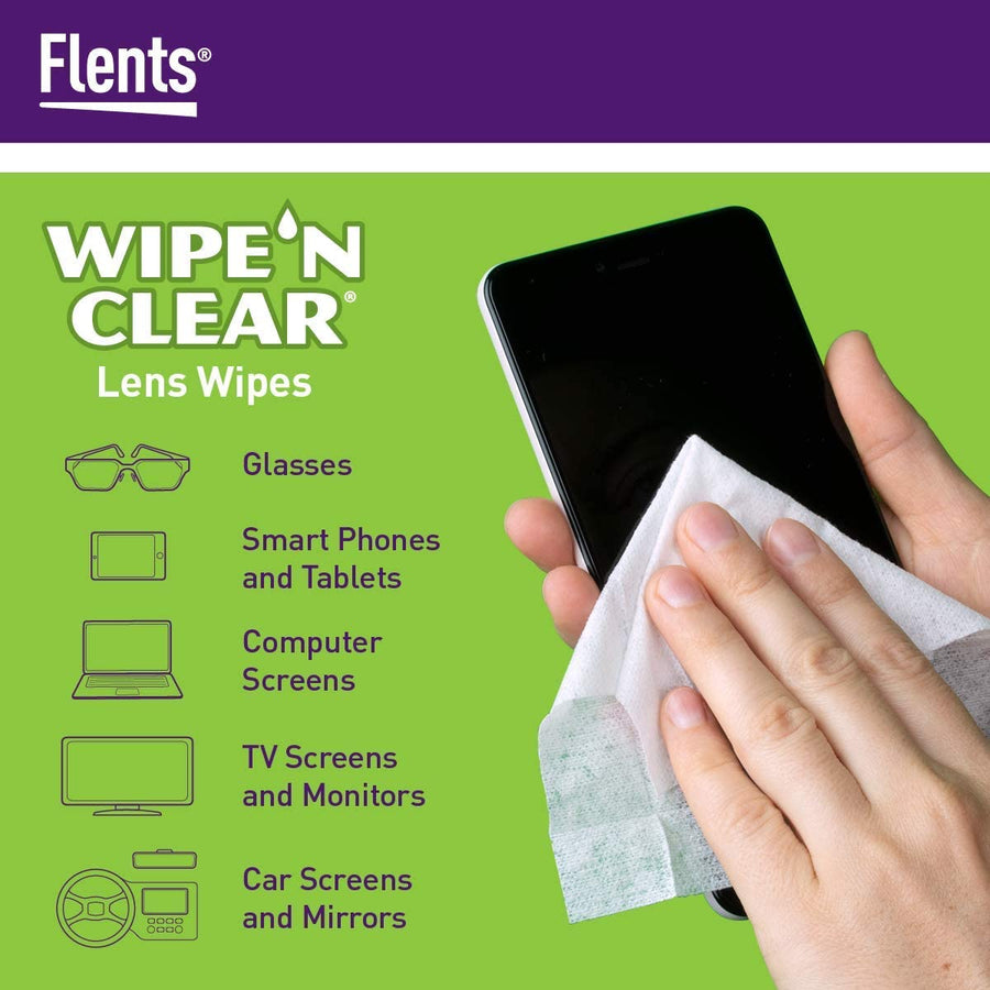 Use Flents® Wipe 'n Clear® Lens Cleaning Wipes on Electronics