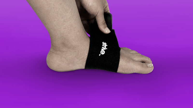 Use Strive's Plantar Fasciitis Support Strap to alleviate foot pain