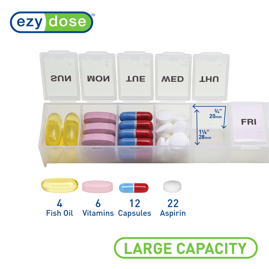 Ezy Dose® Contour Weekly Classic Pill Planner (Large)