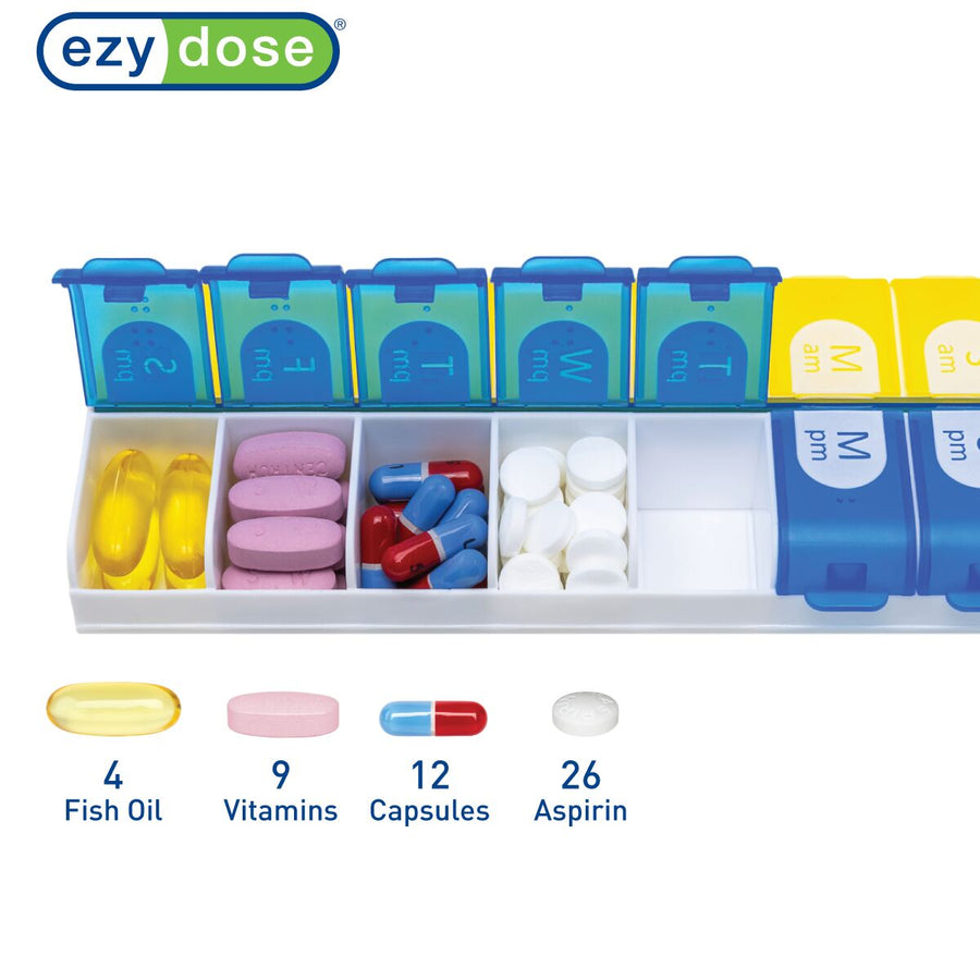 Ezy Dose® Easy Fill Weekly AM/PM Pill Planner
